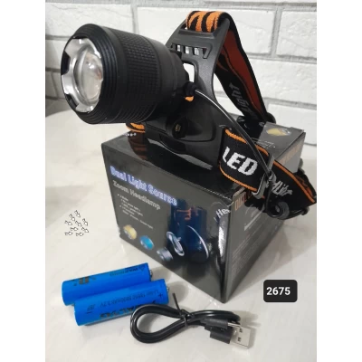 Фонарь налобный B-2675 на 2 аккумулятора Фонарь налобный B-2675 на 2 аккумулятора