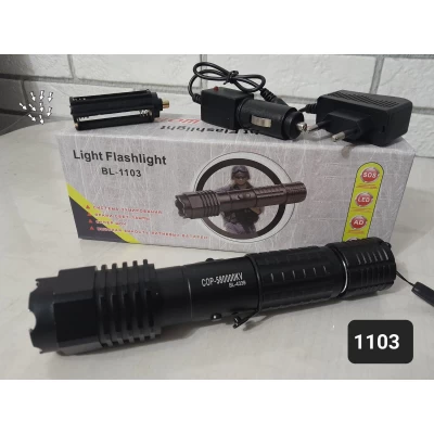 Фонарь-шокер BL-1103 (сменный аккумулятор, кассета под батарейки)