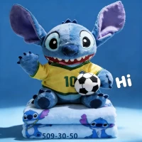 Мягкая игрушка с детским пледом Стич