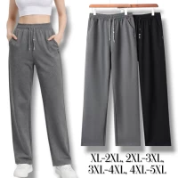 Брюки женские спортивные демисезонные прямого кроя, снизу без манжета Kenalin, размеры XL-2XL, 2XL-3XL, 3XL-4XL, 4XL-5XL