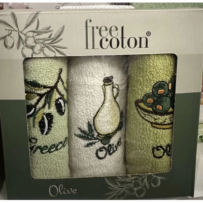 Салфетки Free coton 30x50 3 штуки, в ассортименте