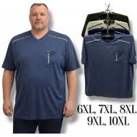 Мужская футболка трикотажная. Батал, карман,  Размеры: 6XL, 7XL, 8XL, 9XL, 10XL, В ростовке 5 штук разного цвета