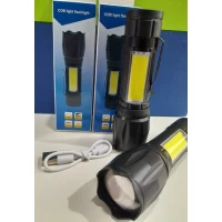 Фонарь ручной W601 (основной диод красный свет, боковой-белый, аккумуляторный)