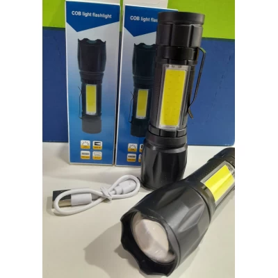 Фонарь ручной W601 (основной диод красный свет, боковой-белый, аккумуляторный)