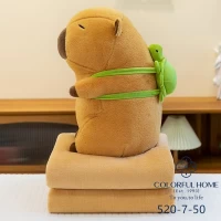 Мягкая игрушка с детским пледом Капибара