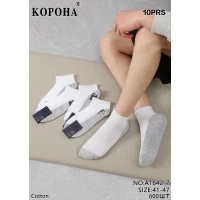 Носки Корона ликра хлопок мужские 41-47 серая стопа. Цвет: белые с серой стопой