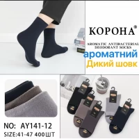 Носки Корона ликра мужские ароматизированные 41-47 Дикий шелк. Цвет: ассорти