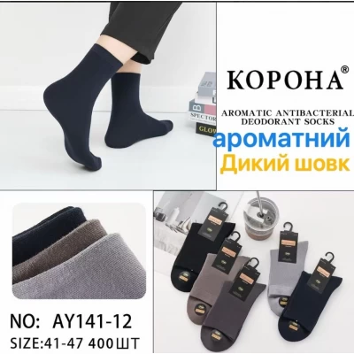 Носки Корона ликра мужские ароматизированные 41-47 Дикий шелк. Цвет: ассорти Носки Корона ликра мужские ароматизированные 41-47 Дикий шелк. Цвет: ассорти