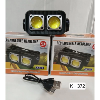 Фонарь налобный К372 (аккумуляторный, заряд Type-C, с сенсорным включением) с красным светом