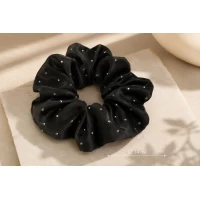 Объемная атласная резинка с камешками,14 см