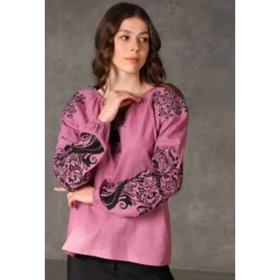 Вышиванка "Ольга" Разм S-M-L-XL-XXL-XXXL/, Полотно - лен пудра Вышиванка "Ольга" Разм S-M-L-XL-XXL-XXXL/, Полотно - лен пудра