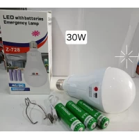 Лампочка светодиодная аварийная (30W, на 3 аккумулятора, заряд от сети или порт Type-C) Лампочка светодиодная аварийная (30W, на 3 аккумулятора, заряд от сети или порт Type-C)