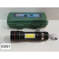 Фонарь ручной 6991 (аккумуляторный, заряд USB, с боковым светом)
