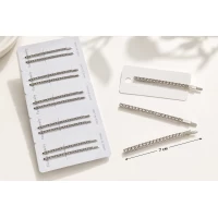 Металлическая невидимка с дорожкой стразов, 7 см
