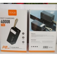 Павербанк Y-54 40000mAh (22,5W быстрый заряд, встроенный фонарик)