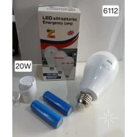Лампочка светодиодная аварийная (20W, на 2 аккумулятора, с крючком)