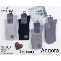 Носки ЛАСТОЧКА ликра ангора Термо мужские 41-47. Цвет: ассорти