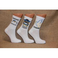 Носки патриотические 36-40. Цвет: белый