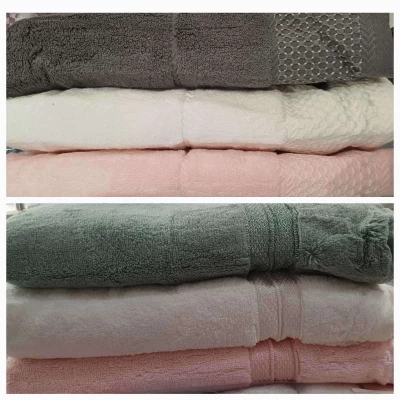 Махровые банные полотенца 70*140 Microcotton фирма Bravo home, 650 плотность, очень мягкие на ощупь