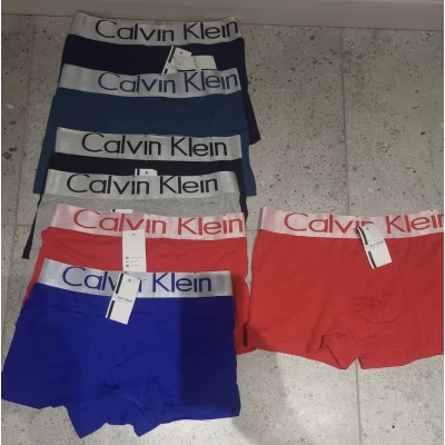 Трусы боксеры мужские CALVIN KLEIN, Цвет: ассорти. Размеры: XL; 2XL; 3XL. в упаковке 6 штук одного размера