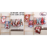 Полотенце для кухни 25*50 микрофибра Новогоднее