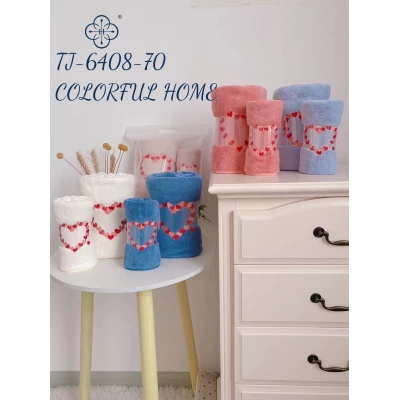 Набор полотенец 35/70 ➕70/140 см с вышивкой микрофибра