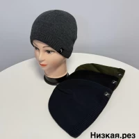 Мужская шапка •Ткань акрил •На Флисе •Размер универсальный