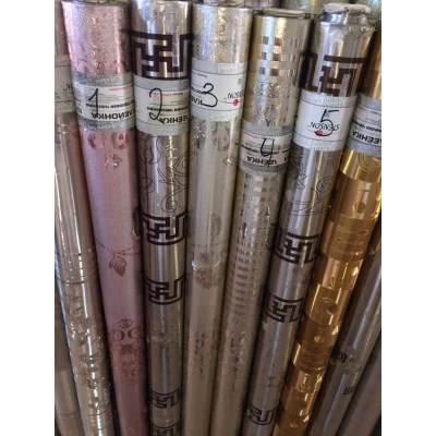 Клеенка в рулоне на стол ДВУСТОРОННЯЯ золото/серебро 1.40м/20м