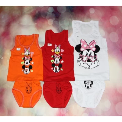 Майка с трусами для девочки Ассорти (кулир) 1561, размеры 26-34