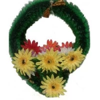 РИТУАЛЬНЫЙ ВЕНОК "КАПЛЯ" КРОКУС ТРОЙНОЙ ОСТРЫЙ (0512-2)