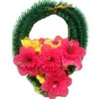 РИТУАЛЬНЫЙ ВЕНОК "КАПЛЯ" НАРЦИСС КРУПНЫЙ 15СМ (А-5)