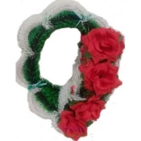 ВЕНОК АЖУРНЫЙ "ПОЛТАВА", РОЗА КРУПНАЯ 15СМ