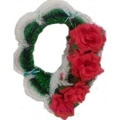 ВЕНОК АЖУРНЫЙ "ПОЛТАВА", РОЗА КРУПНАЯ 15СМ