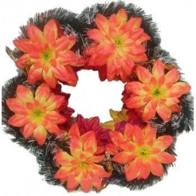 РИТУАЛЬНЫЙ ВЕНОК "СОЛНЦЕ" КИТАЙСКИЙ МАК ОСТРЫЙ (0445-5А)