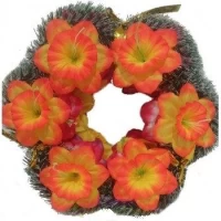 РИТУАЛЬНЫЙ ВЕНОК "СОЛНЦЕ" НАРЦИСС КРУПНЫЙ 15СМ (А-5)