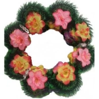 РИТУАЛЬНЫЙ ВЕНОК "СОЛНЦЕ" НА 8 ЦВЕТКОВ, 45 см