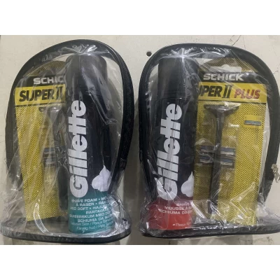 Набор мужской GILLETTE SLALOM(станок для бритья Gillette Slalom+пена для бритья, 200ml)