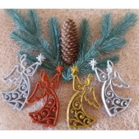 Резное елочное украшение "Ангел" в ассортименте