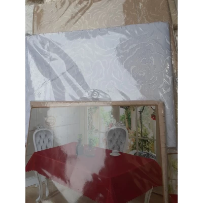 Скатерть Роза с бахромой (150*220), Полиэстер Скатерть Роза с бахромой (150*220), Полиэстер