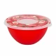 Миска с крышкой с декором 4 л, цвета в ассортименте