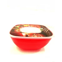 Миска с крышкой с декором 2,5 л, цвета в ассортименте