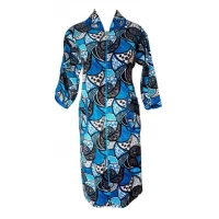 Цветной велюровый женский халат на молнии 54р 