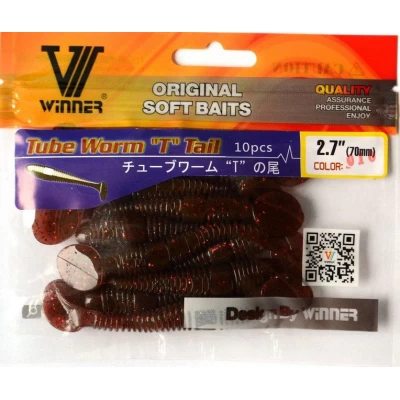 Силикон Winner NEW TBR-012 TUBE WORM «T» TAIL 2.7 70mm 4.0g (10шт) 010 # * Силикон Winner NEW TBR-012 TUBE WORM «T» TAIL 2.7 70mm 4.0g (10шт) 010 # *
