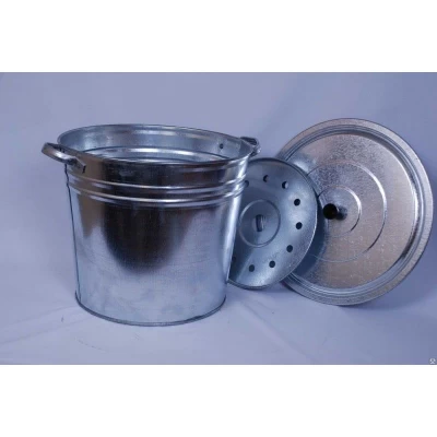 Бак оцинкованный (выварка) 25 л. с крышкой