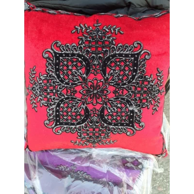 Декоративная подушка велюр с узором, р. 40*40, цвета и рисунки в ассортименте