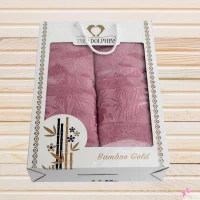 Набор полотенец Two Dolphins bamboo 2-ка (б+л) (в ассортименте). Турция