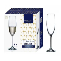 Набор бокалов для шампанского Bohemia Colibri 220 мл 6 шт