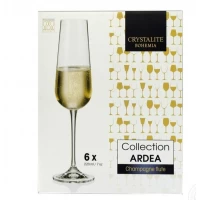 Набор бокалов для шампанского Bohemia ADREA 220 мл 6 шт (Чехия)