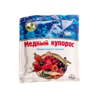 Медный купорос 100 гр, для защиты деревьев