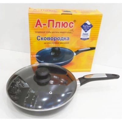 Сковорода 24 см, с крышкой А-Плюс 1102 Сковорода 24 см, с крышкой А-Плюс 1102